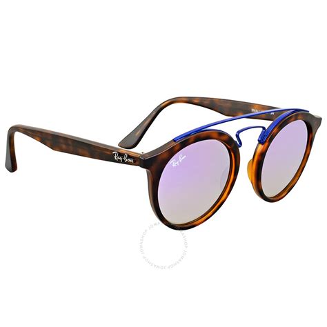 ray ban round gradient mirrored sunglasses